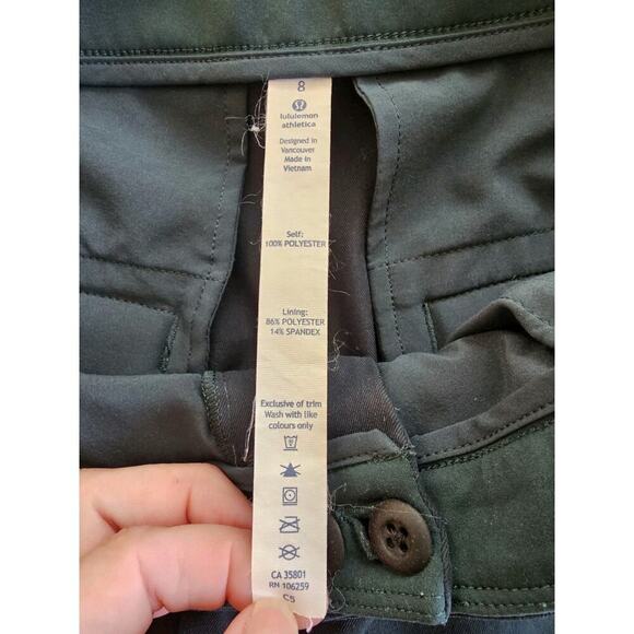 Lululemon Dark Green Stretch Utility Pants Women's Size 8 - Picture 3 of 11